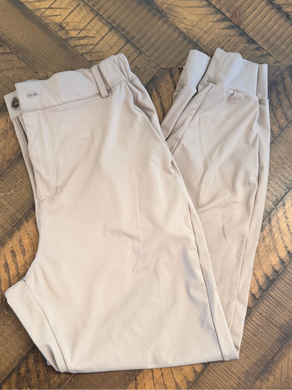 Beige Golf Jogger Pants